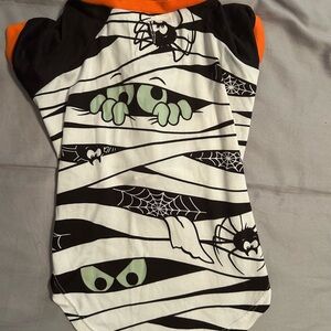 Halloween Dog Costume with Spooky Eyes and Spiders